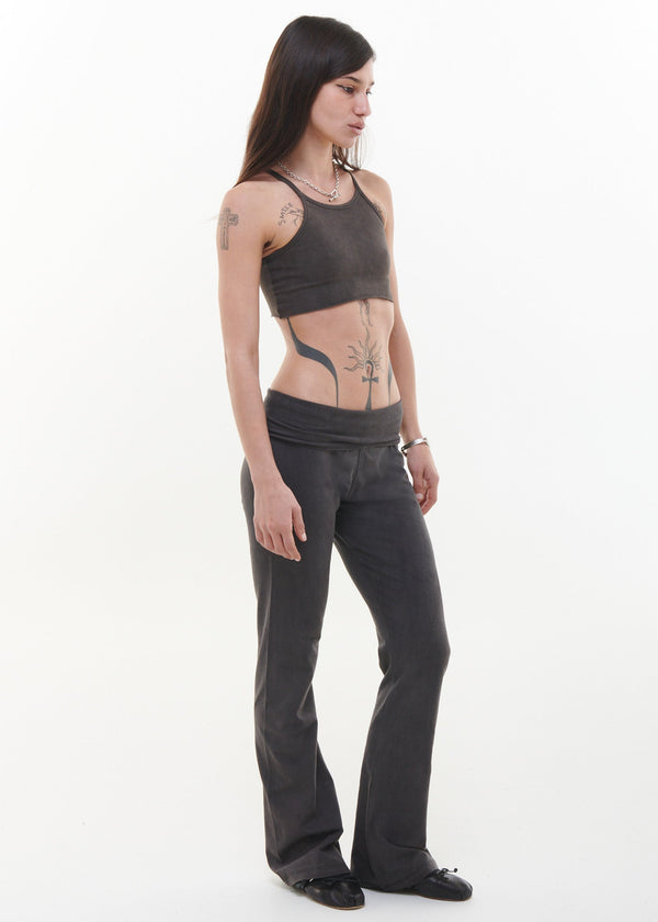 Fold over Pants - CHARCOAL **SECONDS STOCK