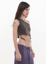 one shoulder top - CHARCOAL **SECONDS STOCK