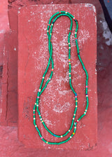spaghetti necklace - green
