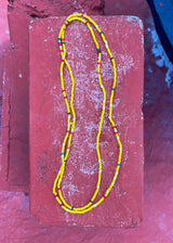spaghetti necklace - yellow