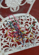 spaghetti necklace - green