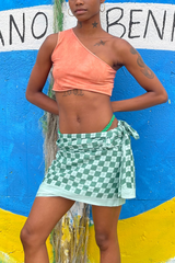 CHECKERS SARONG - SAGE/GREEN