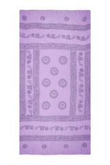 Lavender Om Sarong by Snakes and Shanti in 100% Cotton - Perfect for Beach and Resort Wear