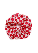 Red Checkered Scrunchie
