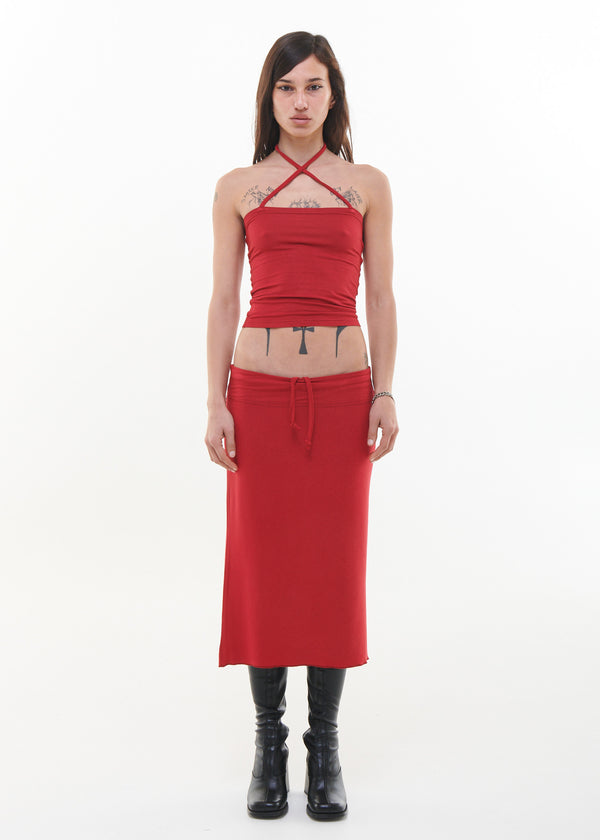 Midi Low waist skirt - SANGRIA