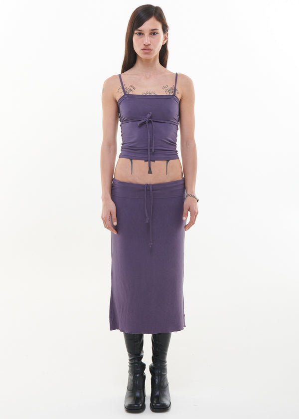 Midi Low waist skirt - SLATE