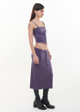 Midi Low waist skirt - SLATE