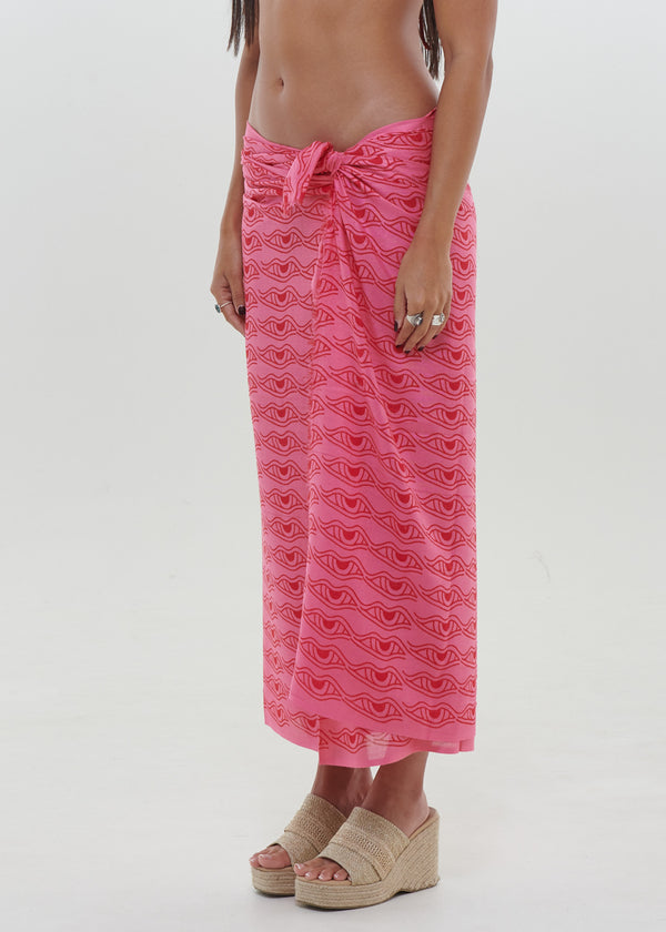 Fuchsia Eye Sarong by Snakes and Shanti in 100% Cotton - Perfect for Beach and Resort Wear