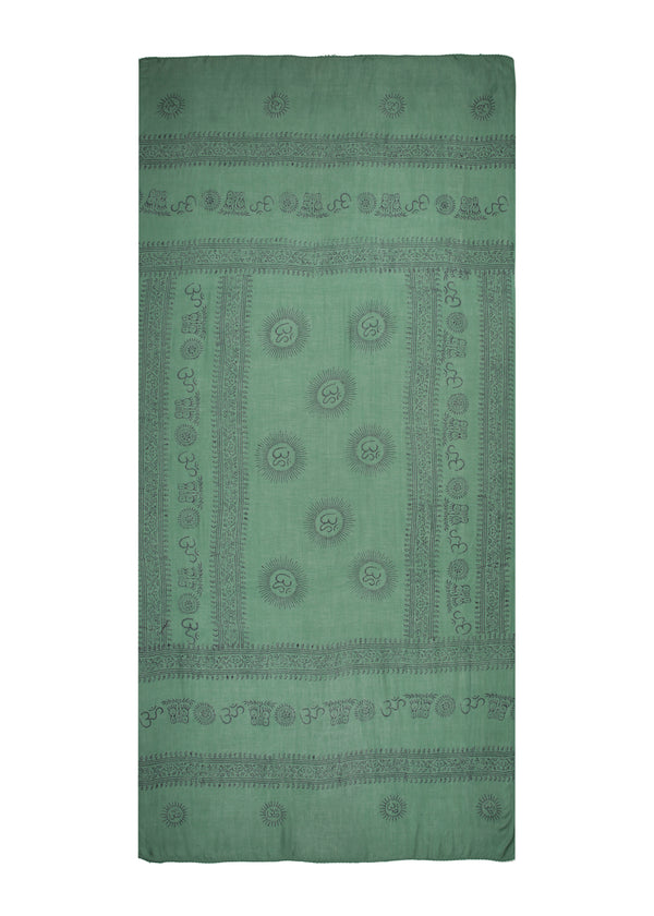 Kale Om Sarong by Snakes and Shanti in 100% Cotton - Perfect for Beach and Resort Wear