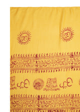 Lemon Om Sarong by Snakes and Shanti in 100% Cotton - Perfect for Beach and Resort Wear