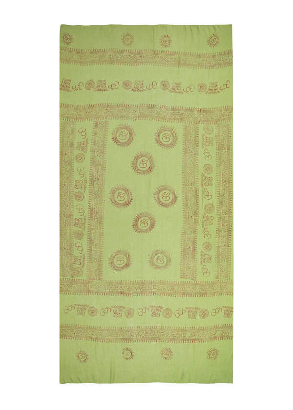 Matcha Om Sarong by Snakes and Shanti in 100% Cotton - Perfect for Beach and Resort Wear