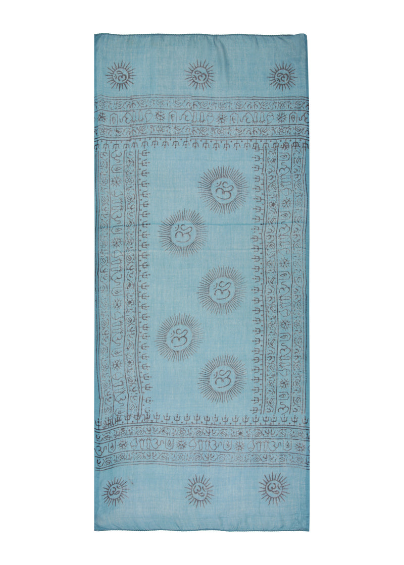 Mini Azul Om Sarong by Snakes and Shanti in 100% Cotton - Perfect for Beach and Resort Wear