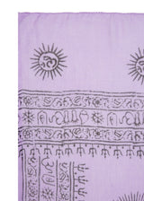 Mini Lavender Om Sarong by Snakes and Shanti in 100% Cotton - Perfect for Beach and Resort Wear