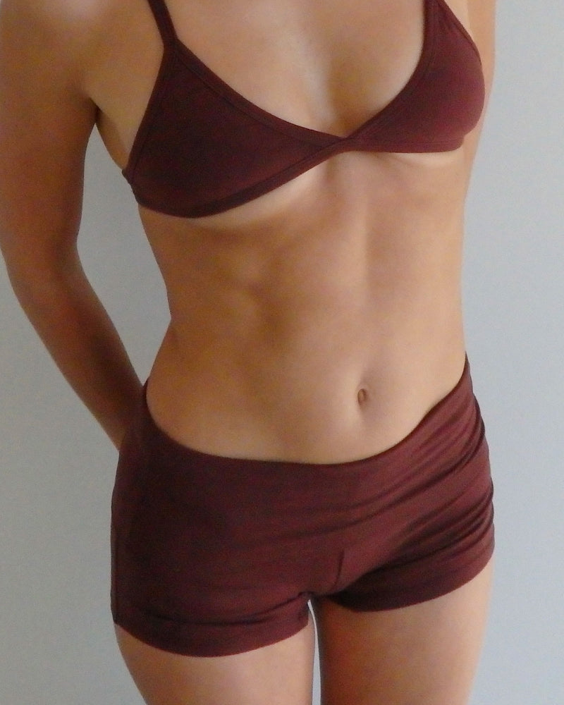MINI FOLD SHORTS - CACAO