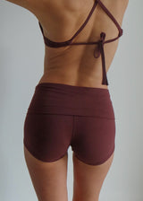 MINI FOLD SHORTS - CACAO