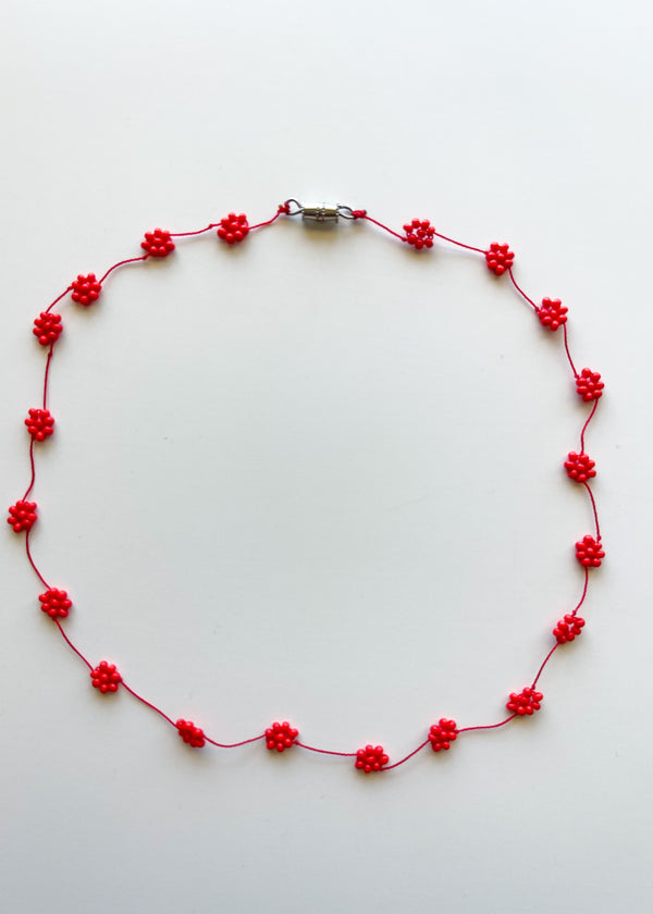 The Mexican Flower necklace - Red