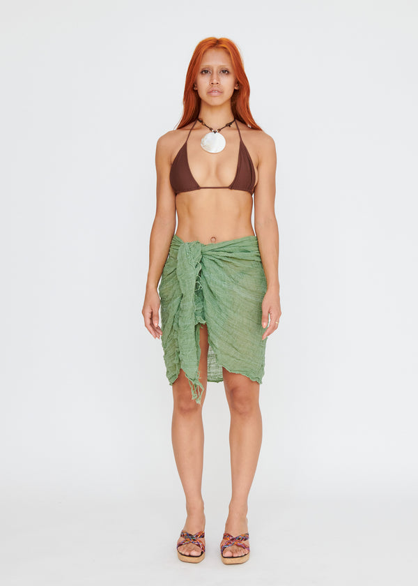 COTTON SARONG - WATERCRESS