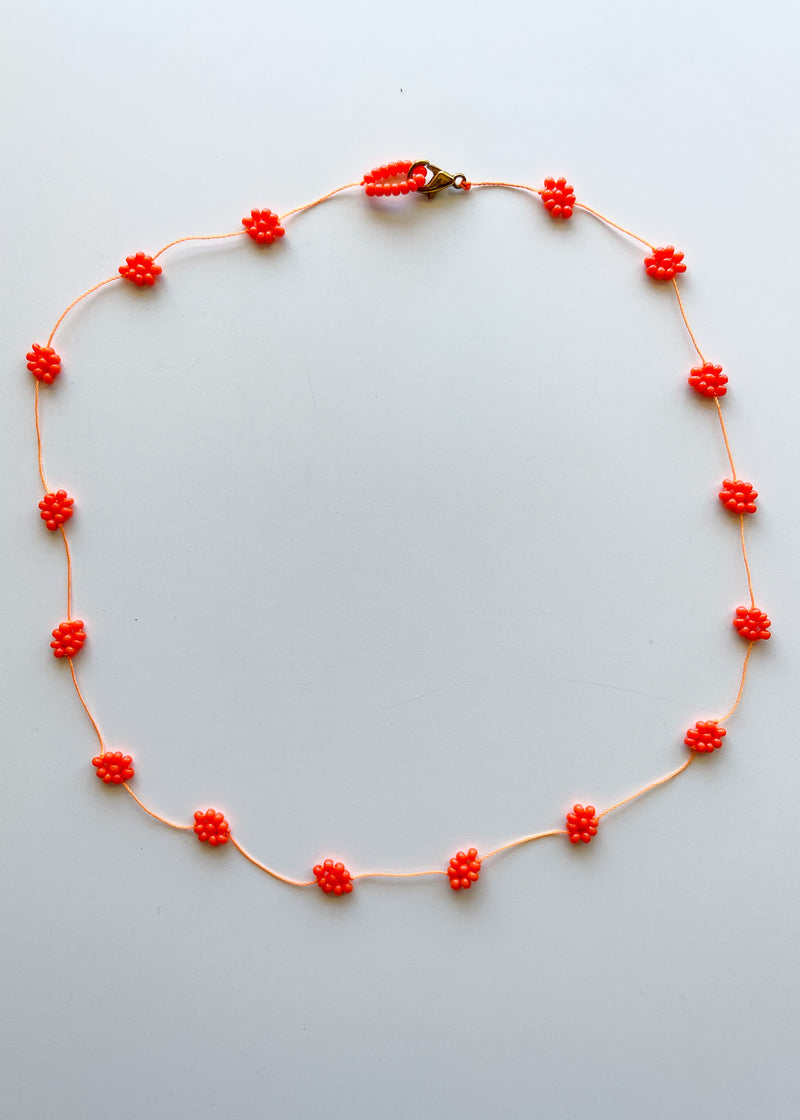 The Mexican Flower necklace - Orange