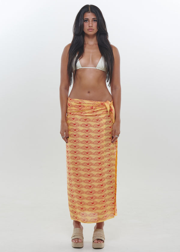 Lemon Eye Sarong by Snakes and Shanti in 100% Cotton - Perfect for Beach and Resort Wear