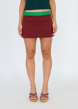 on the go skirt - Maroon/Green/Yellow