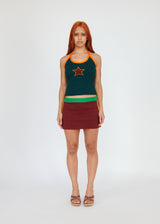 on the go skirt - Maroon/Green/Yellow