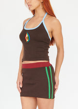 brown third eye - halter top