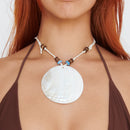 cool wave - shell necklace / cream